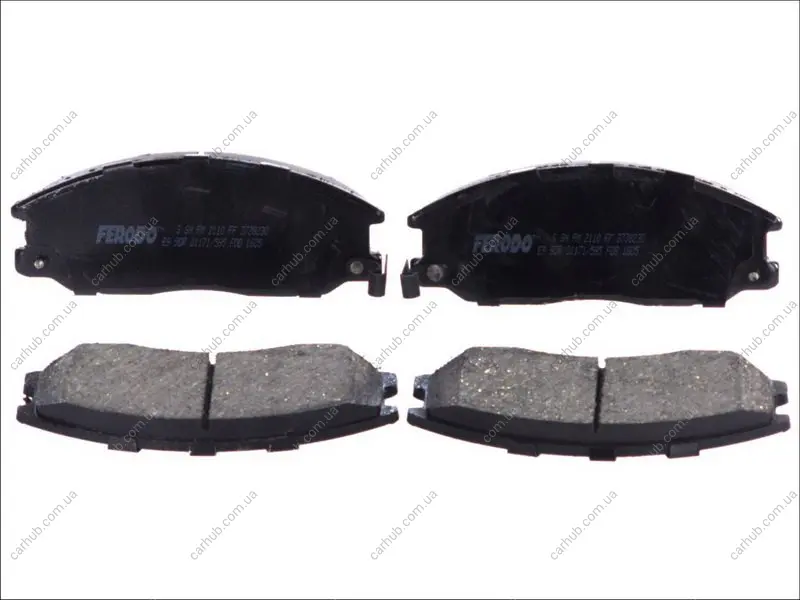 Комплект гальмівних колодок передн, HYUNDAI GRACE, H-1, H-1 / STAREX, H-1 CARGO, HIGHWAY, PORTER, SANTA FÉ I, TERRACAN, TRAJET, XG LADA NIVA TRAVEL SSANGYONG ACTYON I 1.5-3.5 07.94- FERODO FDB1605 (фото 1)