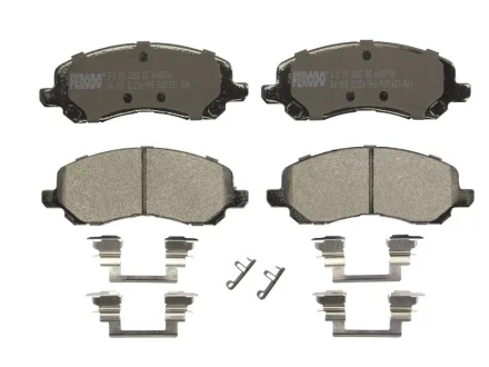 Комплект гальмівних колодок передн, CHRYSLER 200, SEBRING CITROEN C4 AIRCROSS DODGE AVENGER, CALIBER, CARAVAN, STRATUS JEEP COMPASS, PATRIOT MAZDA CX-7 MITSUBISHI ASX 1.3-3.5 10.86- FERODO FDB1621