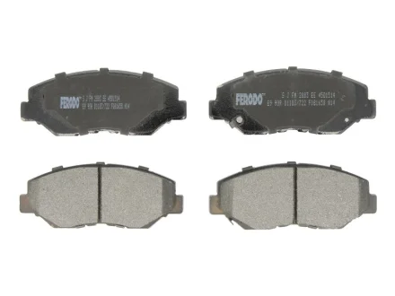 Комплект гальмівних колодок передн, HONDA ACCORD VII, CIVIC X, CR-V II, CR-V IV, ELEMENT, PILOT 1.0-3.5 09.01-12.22 FERODO FDB1658