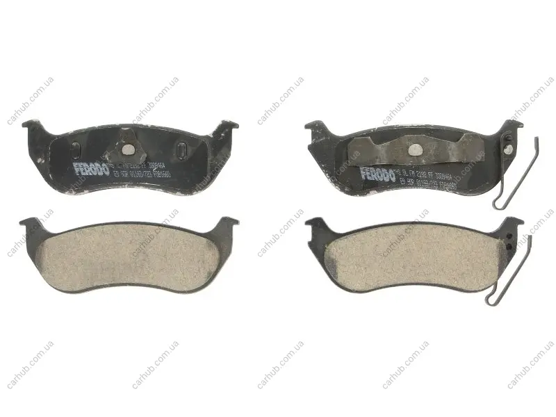Комплект гальмівних колодок задн (із замком), JEEP CHEROKEE, LIBERTY, WRANGLER II 2.4-4.0 08.96-01.08 FERODO FDB1660 (фото 1)