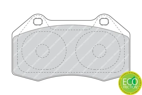 Комплект гальмівних колодок передн, ABARTH 500 / 595 / 695 RENAULT CLIO III, MEGANE II 1.4/2.0/2.0D 05.04- FERODO FDB1667