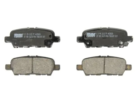 Комплект гальмівних колодок задн, INFINITI EX, FX, G, JX, M, M37, Q50, Q60, Q70, QX50 I, QX60 NISSAN ALTIMA, CUBE, ELGRAND, JUKE, LEAF, MAXIMA, MURANO I, MURANO II 1.2-Electric 09.96- FERODO FDB1693