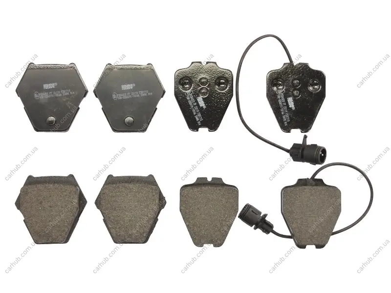Комплект гальмівних колодок передн, AUDI A6 C4, A6 C5, A8 D2, ALLROAD C5 2.5D-4.2 03.94-08.05 FERODO FDB1710 (фото 1)