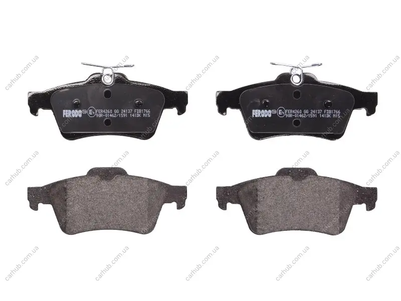 Комплект гальмівних колодок задн (з пружиинами), CADILLAC CTS CHEVROLET VECTRA CITROEN C5 III FORD FOCUS IV, KUGA III FORD USA FOCUS JAGUAR S-TYPE II, XF I, XF SPORTBRAKE, XJ 1.5-5.0 01.99- FERODO FDB1766 (фото 1)