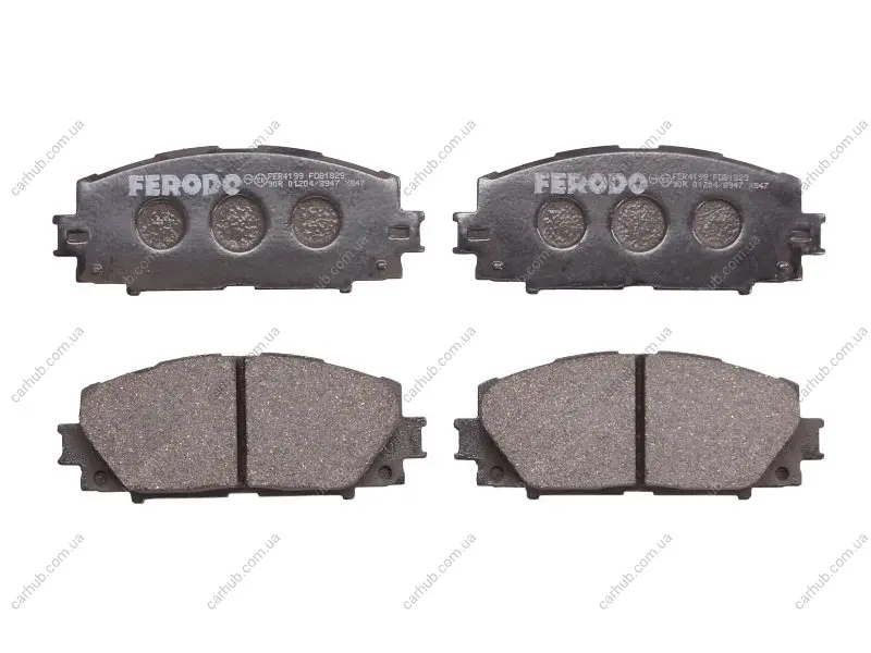 Комплект гальмівних колодок передн, GREAT WALL VOLEEX C20R LEXUS CT TOYOTA ALLION II, PREMIO, YARIS, YARIS / VIOS 1.0-1.8H 01.05- FERODO FDB1829 (фото 1)
