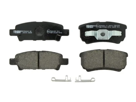 Комплект гальмівних колодок задн (з пружиинами), CHRYSLER 200, SEBRING DODGE AVENGER, CALIBER, STEALTH JEEP COMPASS, PATRIOT MITSUBISHI LANCER CARGO, LANCER VI, LANCER VII 1.3-3.6ALK 09.90- FERODO FDB1839