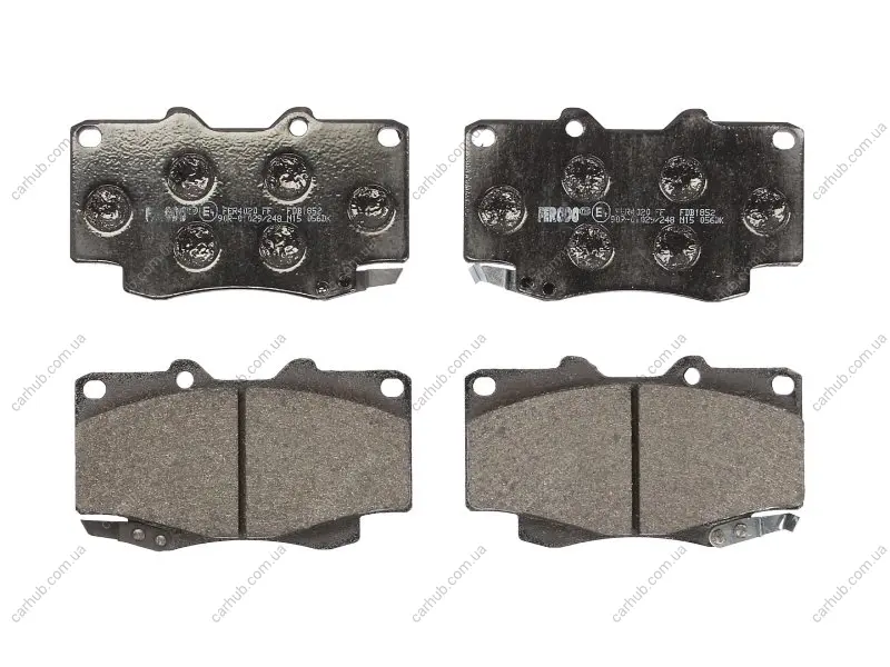 Комплект гальмівних колодок передн, TOYOTA FORTUNER, HILUX VII, LAND CRUISER 90 2.5D-3.4 03.96- FERODO FDB1852 (фото 1)