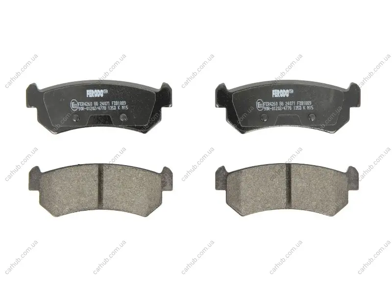 Комплект гальмівних колодок задн, CHEVROLET AVEO / KALOS, LACETTI, NUBIRA, REZZO DAEWOO LACETTI, NUBIRA, TACUMA / REZZO 1.4-2.0D 05.97- FERODO FDB1889 (фото 1)