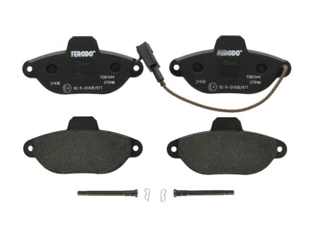Комплект гальмівних колодок передн, FIAT 500, PANDA, PANDA/HATCHBACK, PUNTO, SEICENTO / 600 FORD KA 0.9-1.2LPG 11.97- FERODO FDB1944