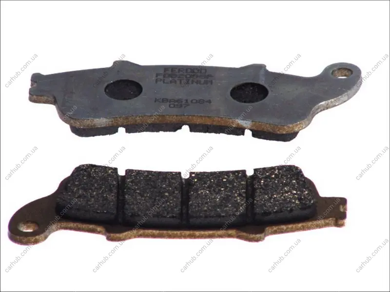 Гальмівні колодки задн, призначення: шосейне, матеріал: platinum-P, 41x115,6x8,3мм HONDA CBR, GL, NT, ST, VFR, VTX, XL 650-1800 1996-2012 FERODO FDB2098P (фото 1)