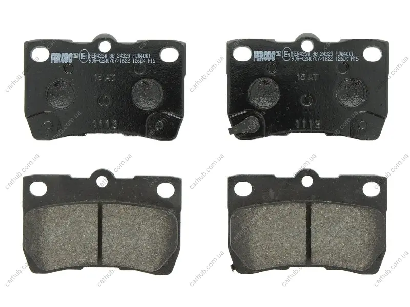Комплект гальмівних колодок задн, LEXUS GS, IS C, IS II, IS III TOYOTA CROWN, MARK X I, MARK X II 2.2D-4.6 09.03- FERODO FDB4001 (фото 1)