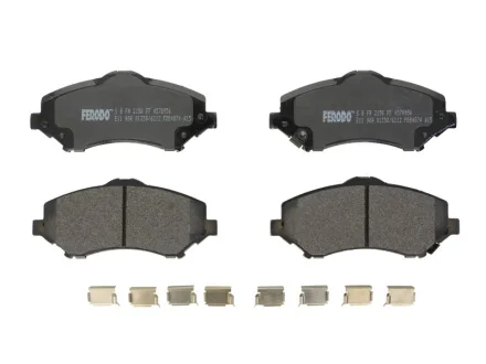 Комплект гальмівних колодок передн (із замком), CHRYSLER TOWN & COUNTRY, VOYAGER V DODGE GRAND, JOURNEY, NITRO FIAT FREEMONT JEEP CHEROKEE, COMPASS, WRANGLER III 2.0D-4.0 01.06- FERODO FDB4074