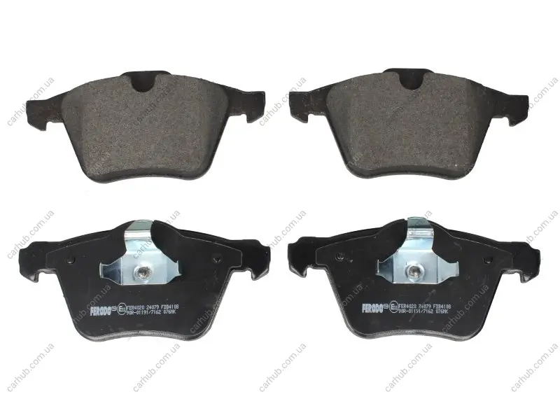 Комплект гальмівних колодок передн, JAGUAR S-TYPE II, XF I, XF SPORTBRAKE, XJ, XK II 2.0-5.0 11.01-12.19 FERODO FDB4108 (фото 1)