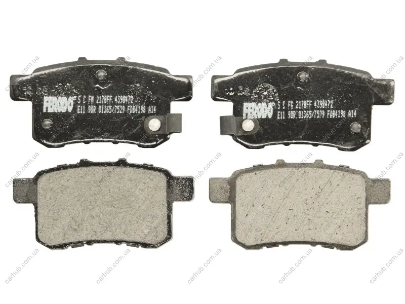 Комплект гальмівних колодок задн, HONDA ACCORD IX, ACCORD VIII, CIVIC III, CIVIC IV, JAZZ II VW PASSAT B2 1.4-3.5 03.86- FERODO FDB4198 (фото 1)