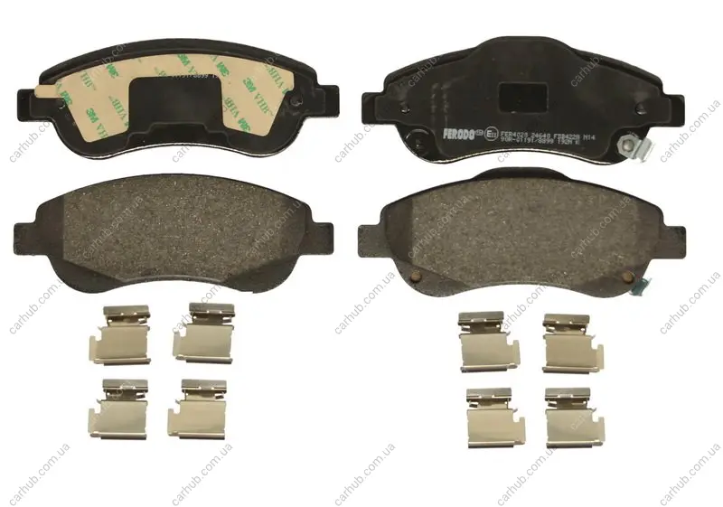 Комплект гальмівних колодок передн, HONDA CR-V II, CR-V III, CR-V IV 1.6D-2.4 09.01-12.18 FERODO FDB4228 (фото 1)