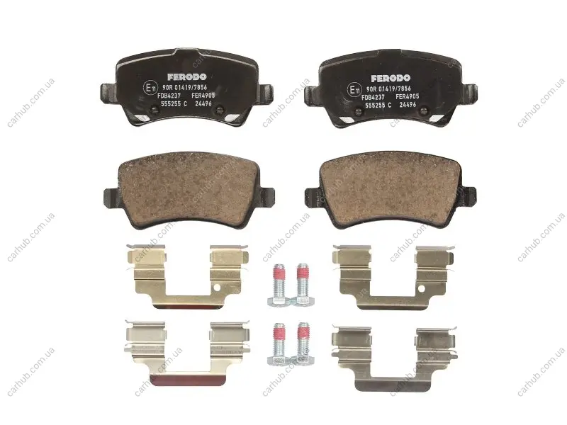 Комплект гальмівних колодок задн, VOLVO S60 II, S80 II, V60 I, V70 III, XC60 I, XC60 II, XC70 II LAND ROVER FREELANDER 2, RANGE ROVER EVOQUE 1.5-4.4 03.06-12.21 FERODO FDB4237 (фото 1)