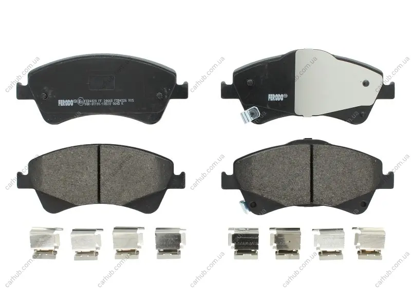 Комплект гальмівних колодок передн, CHRYSLER VOYAGER V TOYOTA AURIS, AVENSIS, COROLLA, VERSO 1.4-4.0 05.97- FERODO FDB4326 (фото 1)