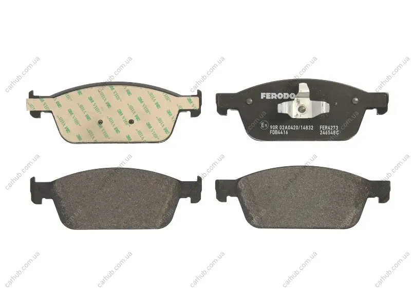 Комплект гальмівних колодок передн, FORD FOCUS III, KUGA II, TOURNEO CONNECT V408 NADWOZIE WIELKO, TRANSIT CONNECT, TRANSIT CONNECT V408 FORD USA ESCAPE, TRANSIT CONNECT 1.0-2.5 07.12- FERODO FDB4416 (фото 1)