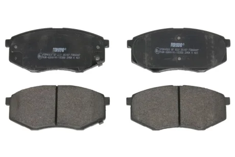 Комплект гальмівних колодок передн, HYUNDAI IX20, SONATA VI KIA SOUL I, SOUL II 1.4-2.4 06.09-07.19 FERODO FDB4447