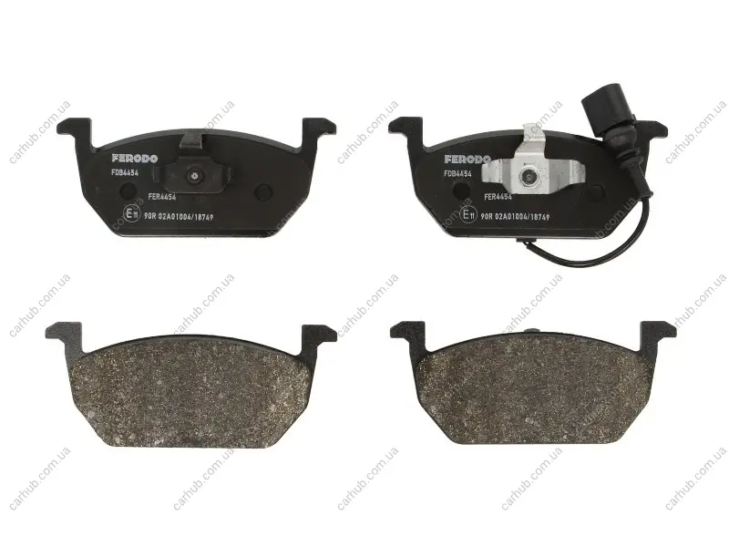 Комплект гальмівних колодок передн, AUDI A3 SEAT LEON, LEON SC, LEON ST SKODA OCTAVIA III, SCALA VW GOLF ALLTRACK VII, GOLF SPORTSVAN VII, GOLF VII 1.0-2.0D 08.12- FERODO FDB4454 (фото 1)