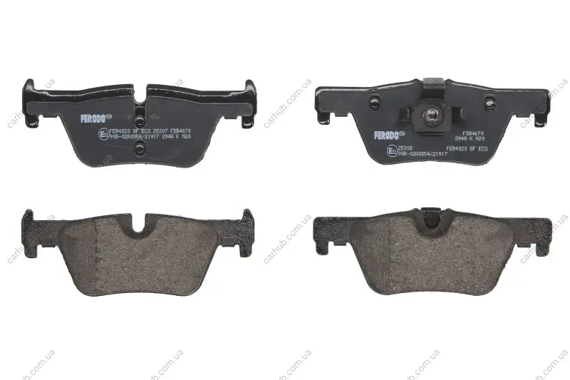 Комплект гальмівних колодок задн, BMW 1 (F20), 1 (F21), 2 (F22, F87), 2 (F23), 3 (F30, F80), 3 (F31), 3 GRAN TURISMO (F34), 4 (F32, F82), 4 (F33, F83), 4 GRAN COUPE (F36) 1.5-2.0H 07.11- FERODO FDB4670 (фото 1)