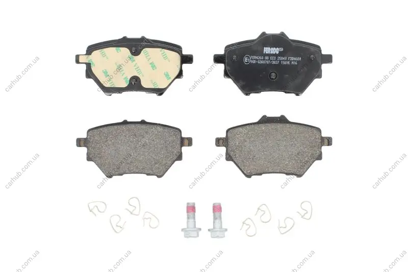 Комплект гальмівних колодок задн, DS DS 3 / DS 3, DS 4 II ABARTH 600E ALFA ROMEO JUNIOR CITROEN BERLINGO, C3 AIRCROSS II, C3 IV, C4 GRAND PICASSO II, C4 II, C4 III 1.2-Electric 02.13- FERODO FDB4680 (фото 1)