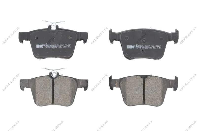 Комплект гальмівних колодок задн (без комплектуючих), AUDI A3, Q2, Q3, TT CUPRA ATECA SEAT LEON, LEON SC, LEON ST, TARRACO SKODA KODIAQ I, SUPERB III VW ARTEON 1.0-Electric 04.12- FERODO FDB4697 (фото 1)