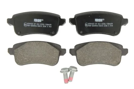 Комплект гальмівних колодок задн, NISSAN JUKE RENAULT ESPACE V, GRAND SCENIC III, GRAND SCENIC IV, KANGOO, MEGANE IV, SCENIC III, SCENIC IV, TALISMAN 1.0-2.0D 07.02- FERODO FDB4699