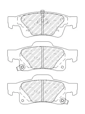 Комплект гальмівних колодок задн, JEEP GRAND CHEROKEE, GRAND CHEROKEE IV 3.0-6.4 11.10- FERODO FDB4819 (фото 1)