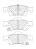 Комплект гальмівних колодок задн, JEEP GRAND CHEROKEE, GRAND CHEROKEE IV 3.0-6.4 11.10- FERODO FDB4819 (фото 1)
