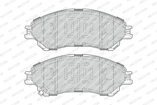 Комплект гальмівних колодок передн, SUZUKI S-CROSS, SX4 S-CROSS, VITARA 1.0-1.6D 08.13- FERODO FDB4884 (фото 1)
