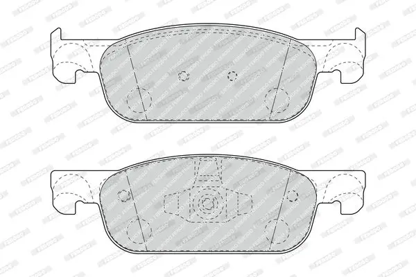 Комплект гальмівних колодок передн, DACIA LOGAN II, LOGAN MCV II, SANDERO, SANDERO II LADA XRAY RENAULT CLIO IV, LOGAN I, LOGAN II, LOGAN/STEPWAY II, SANDERO/STEPWAY II 0.9-1.6ALK 01.11- FERODO FDB4907 (фото 1)