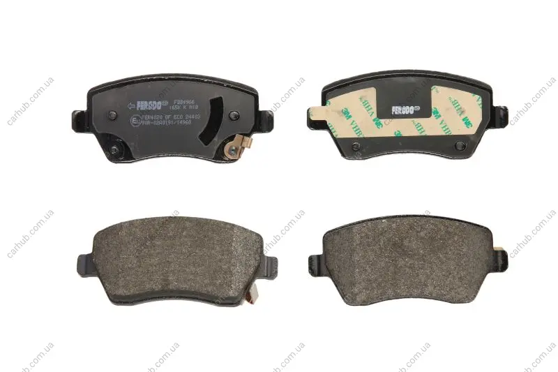 Комплект гальмівних колодок передн, DACIA DUSTER NISSAN MICRA III, MICRA IV, MICRA V, NOTE RENAULT CLIO IV SUZUKI SWIFT III 0.9-1.6 01.03- FERODO FDB4966 (фото 1)