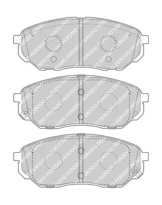 Комплект гальмівних колодок передн, HYUNDAI SANTA FE IV KIA SORENTO III 2.0D-3.5 01.15-12.20 FERODO FDB4983 (фото 1)