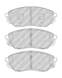 Комплект гальмівних колодок передн, HYUNDAI SANTA FE IV KIA SORENTO III 2.0D-3.5 01.15-12.20 FERODO FDB4983