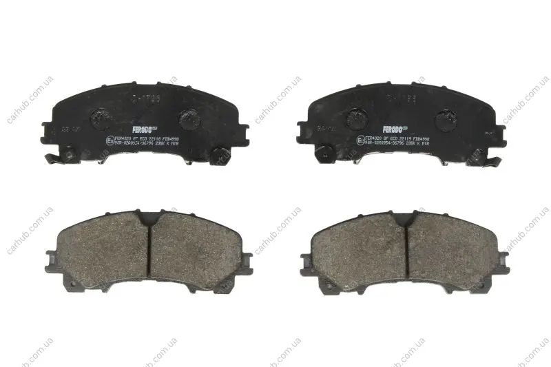Комплект гальмівних колодок передн, INFINITI Q50, Q60, QX50 II NISSAN X-TRAIL, X-TRAIL III RENAULT KOLEOS II 1.3-3.5H 04.13- FERODO FDB4998 (фото 1)
