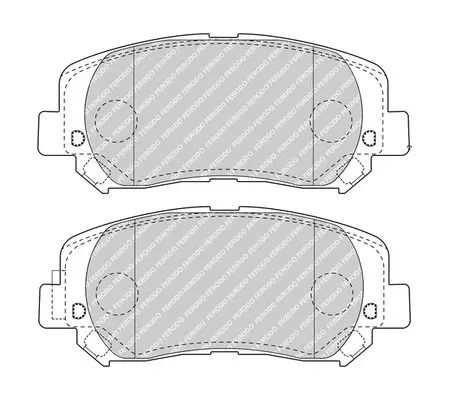 Комплект гальмівних колодок передн, JEEP CHEROKEE 2.0-3.2 11.13- FERODO FDB4999 (фото 1)