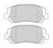 Комплект гальмівних колодок передн, JEEP CHEROKEE 2.0-3.2 11.13- FERODO FDB4999 (фото 1)