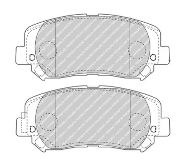 Комплект гальмівних колодок передн, JEEP CHEROKEE 2.0-3.2 11.13- FERODO FDB4999