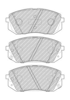 Комплект гальмівних колодок передн, HYUNDAI I40 I, I40 I CW, IX35, KONA, SONATA VII, TUCSON KIA CEE\'D, CEED, NIRO I, OPTIMA, PRO CEE\'D, PROCEED, SELTOS, SOUL II, SPORTAGE IV 1.0-Electric 07.11- FERODO FDB5039