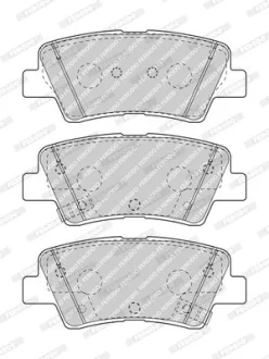 Комплект гальмівних колодок задн, HYUNDAI ACCENT IV, ACCENT V, ELANTRA VI, I20 ACTIVE, I20 II, I40 I, I40 I CW, IONIQ, IX35, SOLARIS, TUCSON KIA NIRO, NIRO I, OPTIMA, RIO IV 1.0-Electric 06.10- FERODO FDB5041