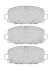 Комплект гальмівних колодок задн, CHRYSLER 200 JEEP CHEROKEE, COMPASS 1.4-3.2 11.13- FERODO FDB5049 (фото 2)