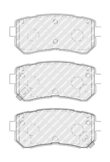 Комплект гальмівних колодок задн (з комплектуючими), HYUNDAI CRETA, KONA, SONATA VII KIA OPTIMA, PICANTO II, SOUL II 1.0-2.4 05.11- FERODO FDB5066