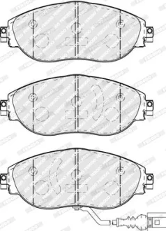 Комплект гальмівних колодок передн, AUDI A3, A3 ALLSTREET, Q2, Q3 CUPRA ATECA, FORMENTOR, LEON, LEON SPORTSTOURER SEAT ALHAMBRA, LEON, LEON SC, LEON ST, TARRACO SKODA KODIAQ I 1.0-3.6 02.08- FERODO FDB5096