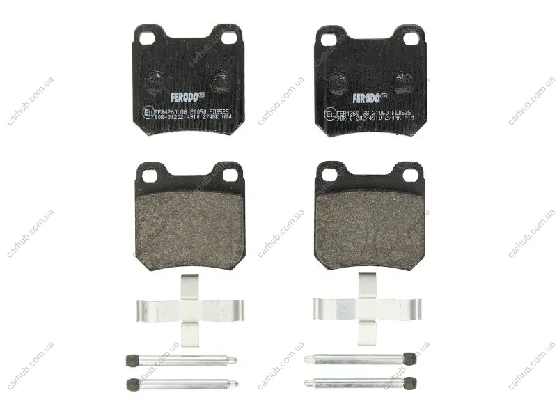 Комплект гальмівних колодок задн, CHEVROLET VECTRA OPEL KADETT E, OMEGA A, SENATOR B, VECTRA B SAAB 900 II 1.6-3.0 09.84-12.05 FERODO FDB525 (фото 1)