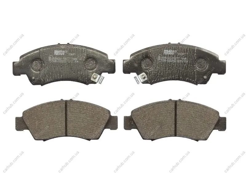 Комплект гальмівних колодок передн, HONDA CAPA, CITY IV, CITY V, CIVIC V, CIVIC VI, CRX III, JAZZ II, LOGO, ODYSSEY 1.2-3.5 10.91- FERODO FDB777 (фото 1)