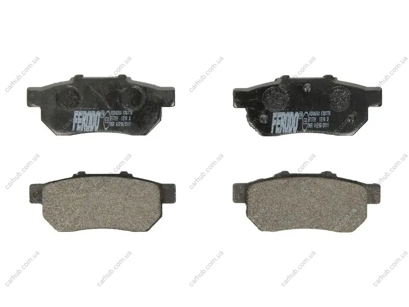 Комплект гальмівних колодок задн, FORD MAVERICK HONDA CITY IV, CITY V, CIVIC V, CIVIC VI, CRX III, INTEGRA, JAZZ II, JAZZ III SUZUKI SWIFT I 1.2-2.7D 10.84-12.15 FERODO FDB778 (фото 1)