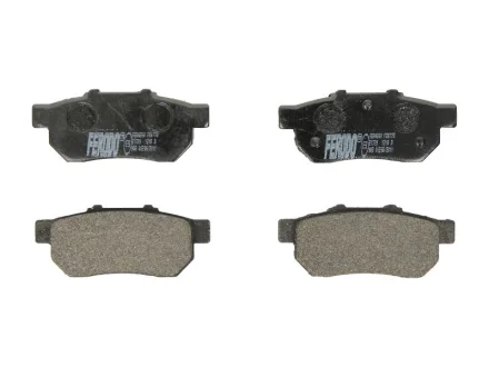 Комплект гальмівних колодок задн, FORD MAVERICK HONDA CITY IV, CITY V, CIVIC V, CIVIC VI, CRX III, INTEGRA, JAZZ II, JAZZ III SUZUKI SWIFT I 1.2-2.7D 10.84-12.15 FERODO FDB778