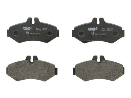 Комплект гальмівних колодок задн (без комплектуючих), MERCEDES G (W461), G (W463), SPRINTER 2-T (B901, B902), SPRINTER 3,5-T (B909), SPRINTER 3-T (B903), SPRINTER 4,6-T (B909) 2.0-Electric 09.89- FERODO FVR1306