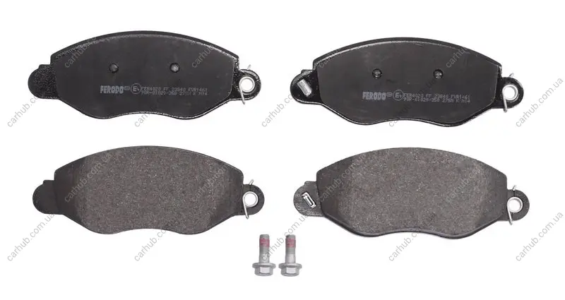 Комплект гальмівних колодок передн, FORD TRANSIT, TRANSIT TOURNEO 2.0D/2.3/2.4D 01.00-05.06 FERODO FVR1461 (фото 1)